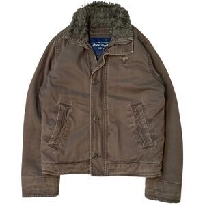 Abercrombie & Fitch Vintage Adirondack Jacket with faux fur lining Brown
